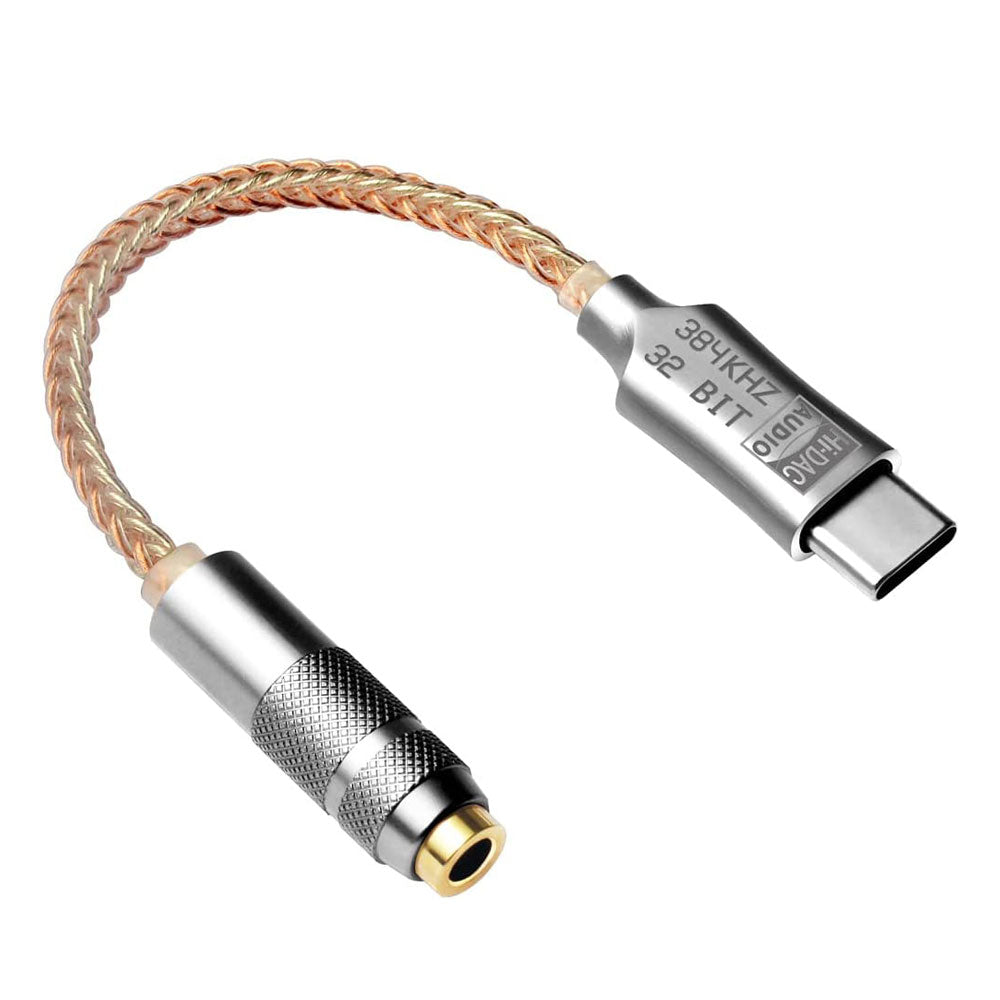 Fixim DAC Entry - USB C auf 3,5mm Klinke Audio Konverter Hi-Fi Adapter mit ALC5686 Chip